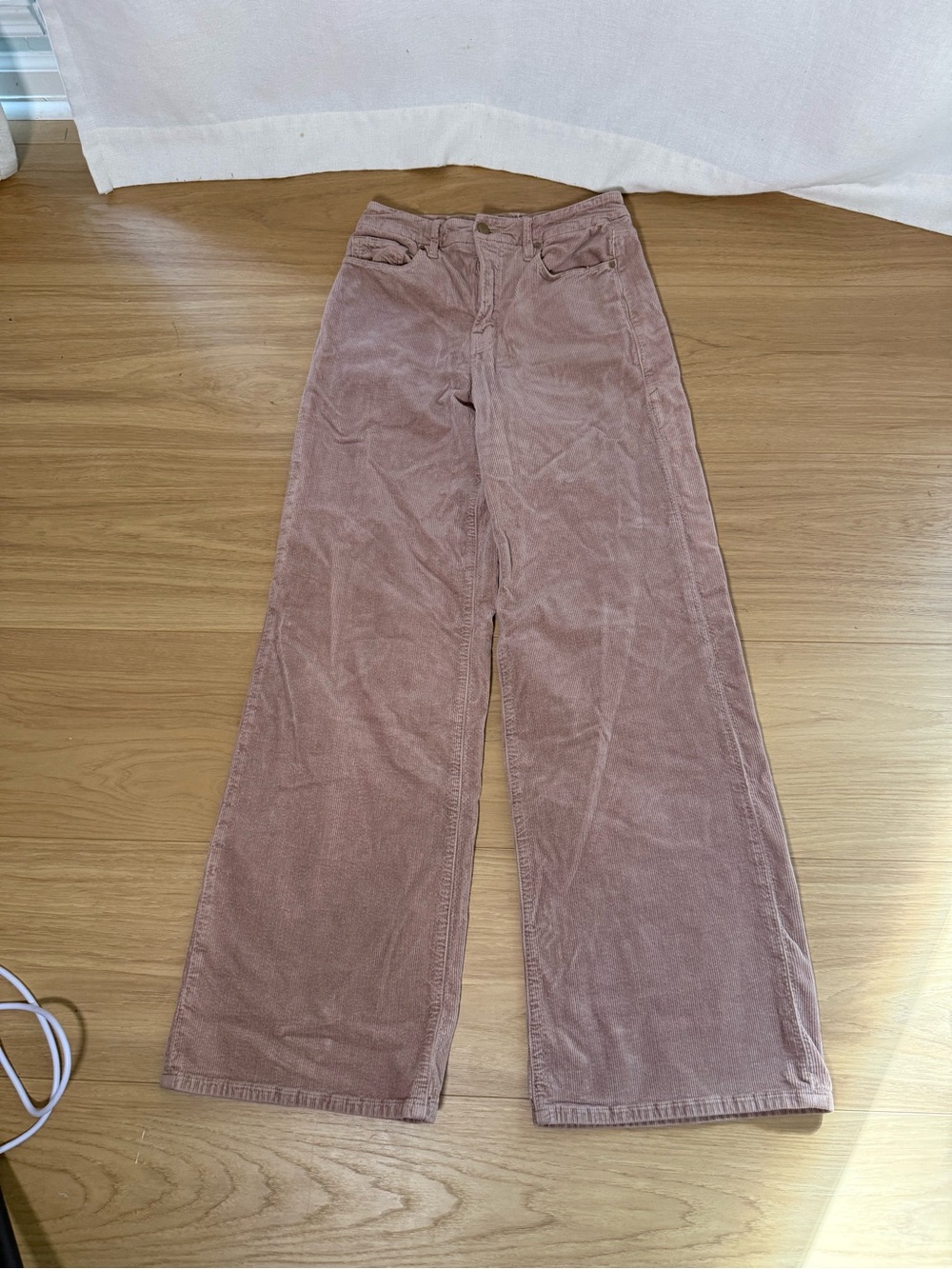 Good American Wide-Leg Corduroy Jeans in Dusty Mauve